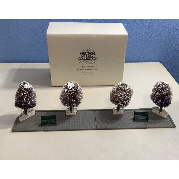 Department 56 Snow Village Collection Boulevard #5516 For Parts 10 Piece Set VTG - Picture 3 of 5